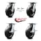 Service Caster 8 Inch Phenolic Swivel Caster Swivel Locks 2 Brakes, 2PK SCC-35S820-PHB-BSL-2-SLB-2 - alternate 4